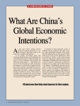 What are china`s Global economic Intentions?