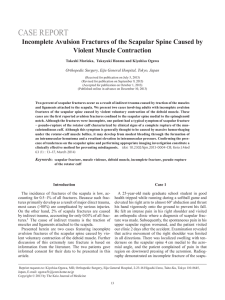 Incomplete Avulsion Fractures of the Scapular Spine Caused by
