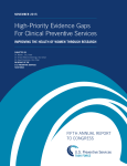 High-Priority Evidence Gaps for Clinical Preventive Services