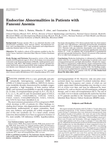 Endocrine Abnormalities in Patients with Fanconi Anemia
