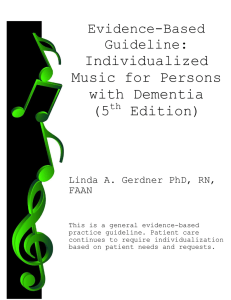 Evidence-Based Guideline: Individualized Music