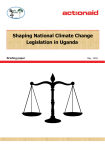 Shaping National Climate Change Legislation in Uganda, May 2015