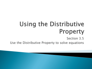 Lesson 3.5 Notes - Distributive Property File