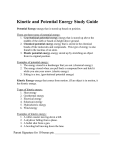 Kinetic and Potential Energy