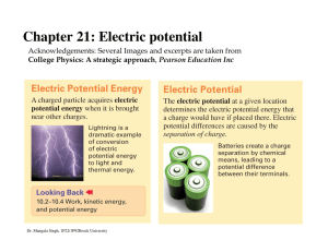 Chapter 21: Electric potential