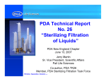 PDA Technical Report No. 26 “Sterilizing Filtration of