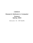 Research Methods in Computer Science Spring