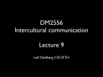 DM2556 Intercultural communication Lecture 9