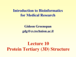 Lecture 10 Protein Tertiary (3D) Structure