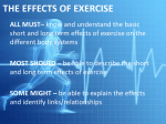 the effects of exercise