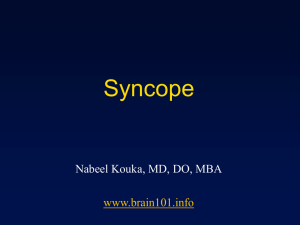Syncope - Brain 101