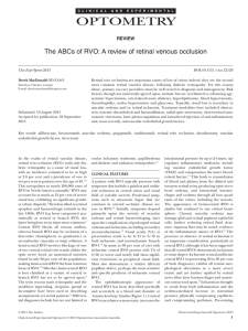 The ABCs of RVO: A review of retinal venous occlusion