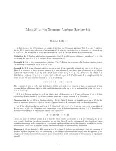 Math 261y: von Neumann Algebras (Lecture 14)