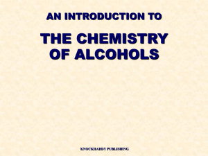 Chemistry of alcohols (powerpoint)