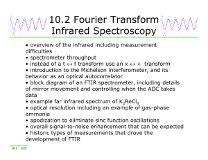 10.2 Fourier Transform Infrared Spectroscopy