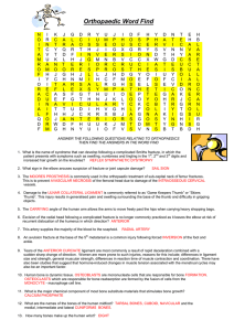 Orthopaedic Word Find