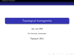Topological homogeneity