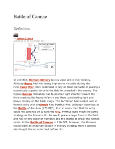 Battles of Cannae and Zama Readings