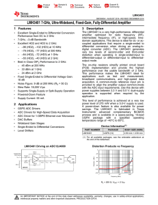 LMH3401 7-GHz, Ultra-Wideband, Fixed-Gain