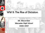 WW II: The Rise of Dictators