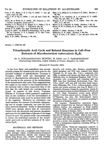 Tricarboxylic Acid Cycle and Related Enzymes in Cell