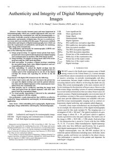 Authenticity and integrity of digital mammography images