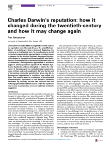 Charles Darwin`s reputation: how it changed during the twentieth