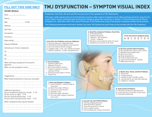 tmj dysfunction – symptom visual index