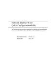 Network Interface Card Quick Configuration Guide