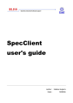 SpecClient user`s guide
