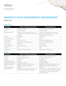 smartplus suite environment requirements