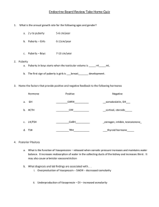 Endocrine Take-Home Quiz Answers