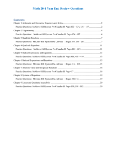 Practice Questions: McGraw-Hill Ryerson Pre