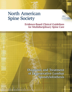 Diagnosis and Treatment of Degenerative Lumbar Spondylolisthesis