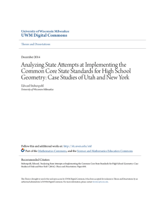 Analyzing State Attempts at Implementing the Common Core State