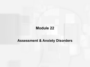 anxiety disorders (cont.)