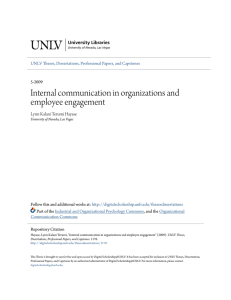 Internal communication in organizations and employee engagement