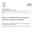 Effects of intrusion combined with anterior retraction on