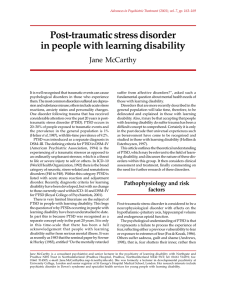 Post-traumatic stress disorder in people with learning disability