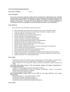 Immunological Methods and their Application