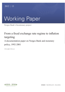 From a fixed exchange rate regime to inflation targeting