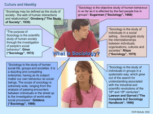 What Is Sociology?