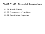 Ch 02.01-03: Atoms Molecules Ions