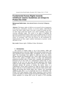 Fundamental Human Rights towards Childhood