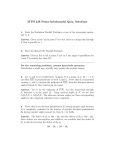 MTH 338 Penta-hebdomadal Quiz, Solutions