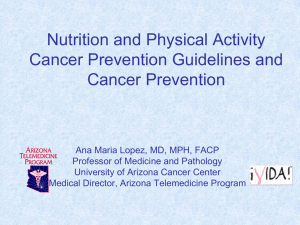 final Nutrition and Physical Activity Cancer