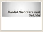 Mental Disorders and Suicide Mental Disorders