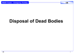 WASH Cluster – Emergency Training DB Disposal of Dead