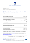 Draft guideline on the development of new medicinal products for