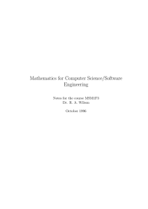 Mathematics for Computer Science/Software Engineering